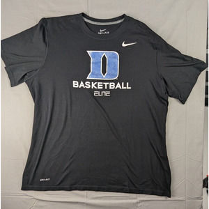 NIKE Mens Shirt XXL Dri Fit Basketball Elite Duke Blue Devils Swoosh (0152)